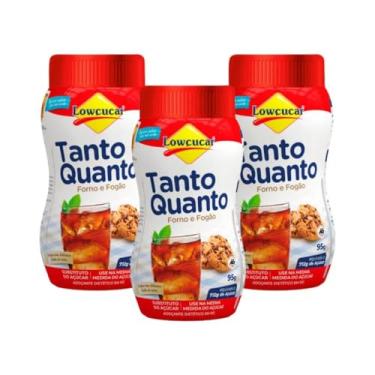 Imagem de Lowçucar Kit 3 Adoçante Dietético Forno E Fogão 95g