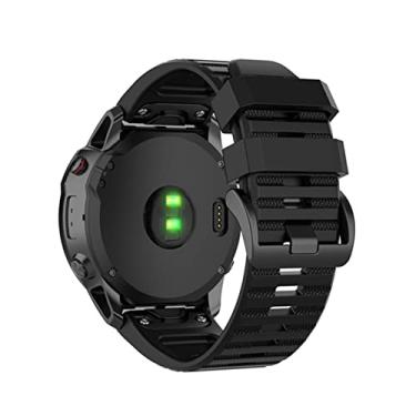 Imagem de AXTI 26 22mm pulseira de relógio de liberação rápida para Garmin Fenix 7 7X 6X 6 6S 5 5X 3 3HR S60 MK1 pulseira de silicone de silicone Easyfit pulseira (cor: preto, tamanho: Fenxi 7)