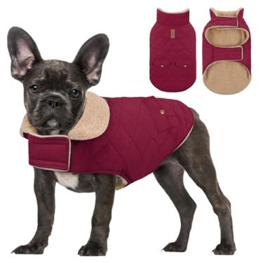 Imagem de Jaqueta de inverno grande para cães, quente, à prova de vento, para cães, para clima frio, jaqueta de neve, roupas para animais de estimação, Golden Retriever, Labrador Retriever, Husky, Borgonha G