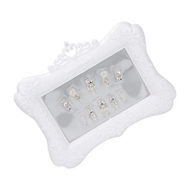Imagem de Cryfokt Kit de Unhas Falsas Com Cobertura Completa de Pérolas Falsas para Mulheres Elegantes, Pontas de Unhas para Festa de Casamento, Dia das Bruxas, Caixa de Presente Com 10 Peças