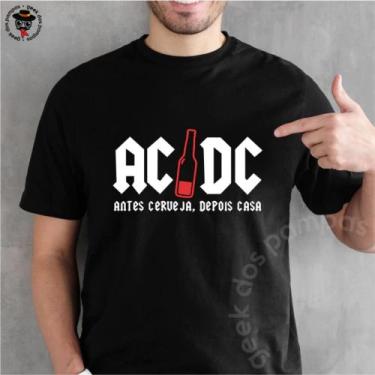 Imagem de Camiseta ACDC Casa Cerveja, Preto, Baby Look P