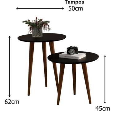 Imagem de Mesa Lateral e Apoio Redonda Pés Palito Cores Variadas - Comprar Movei