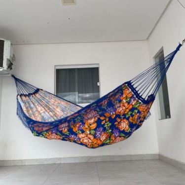 Imagem de Rede De Dormir Descanso Grande Casal Reforçada Sol A Sol Estampada De 