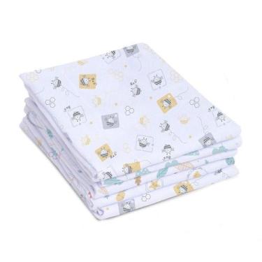 Imagem de Fralda Com Bainha Tecido Duplo Super Luxo 100% Algodão 70x70cm Mami c/