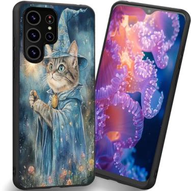 Imagem de RUUHLJLET Projetada para Samsung Galaxy S26 Ultra de 6,9 polegadas, capa fosca macia oferece proteção total (Magic Cat Wizard)