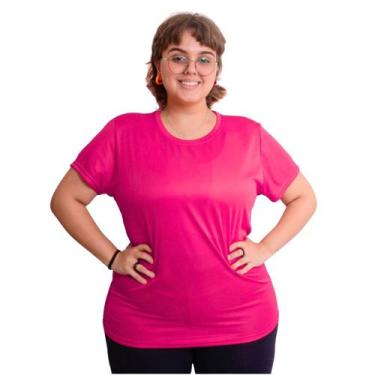 Imagem de Camiseta Feminina Dry Fit Plus Size Academia Confortável - FR Moda Fit