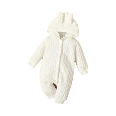 Imagem de Macacão Com Capuz Para Bebê Recém-Nascido Meninos E Meninas Outono Inv