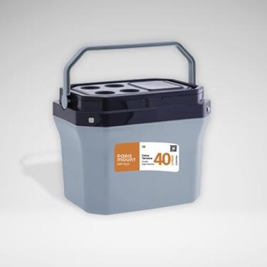 Imagem de Caixa Térmica 40L com Porta-Copos e Alça Ergonômica – Cooler Isotérmico para Praia, Camping e Churrasco Paramount (Cinza)