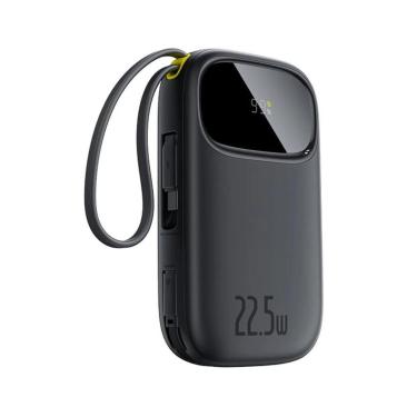 Imagem de Powerbank Turbo Baseus Fc31 Qpow 3 com Display Digital e Cabo Embutido 22.5w 20000mah Preto-Unissex