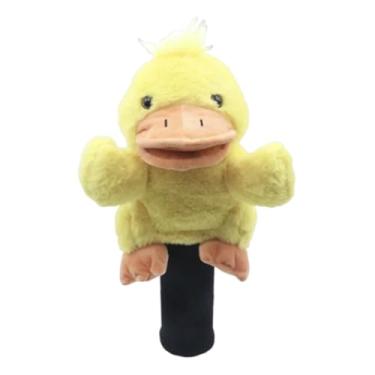 Imagem de oshhni Capa protetora de pelúcia para cabeça de taco de golfe, ideal para jogadores de golfe.