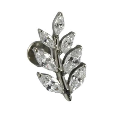 Imagem de Brincos De Titânio Com Zircônia Marquise Para Lábio, Orelha, Hélice, T