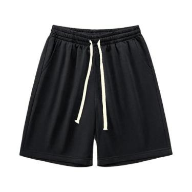 Imagem de Bermuda Masculina De Verão Para Corrida Casual, Esportiva, Solta, Com 