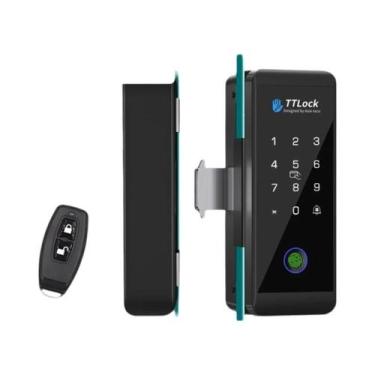 Imagem de Fechadura De Porta De Vidro De Madeira Com Bluetooth, Aplicativo Ttloc