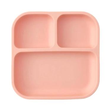 Imagem de Prato Dividido De Silicone Livre De BPA Para Crianças, Com Sucção, À P