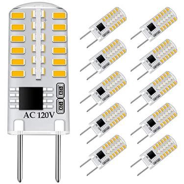 Imagem de Lâmpada LED G8 regulável 3W equivalente a lâmpada de halogêneo 20W-25W, base G8 tipo T4 JCD, branco natural 4000K, lâmpada Mini G8 AC 120V para luz sob armário, iluminação de cozinha sob balcão
