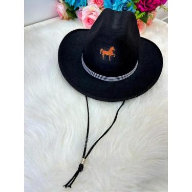 Imagem de Chapéu Belli Preto para Meninos - Estilo Cowboy - no-brand, Preto, Uni
