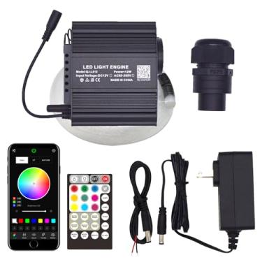 Imagem de Luzes de fibra óptica Starlight Headliner Home Indoor Star Projector Kit de Luzes de Teto de Carro Sincronização de Música 12W RGBW APP/Controle Remoto Estrelas Cintilantes 550 Fios 0,12 cm 3 m +