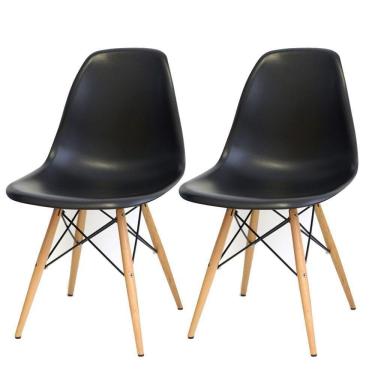 Imagem de Kit 02 Cadeiras Eiffel Charles Eames F03 Preto