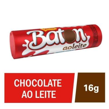 Imagem de Chocolate Baton ao Leite Embalagem com 30 Unidades - Garoto, 480g, Ao 