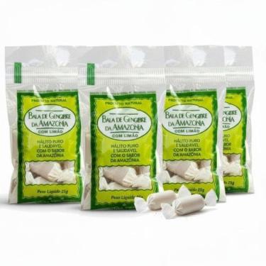 Imagem de Kit c/ 4und Bala da AMAZÔNIA de Gengibre c/ Limão 35g