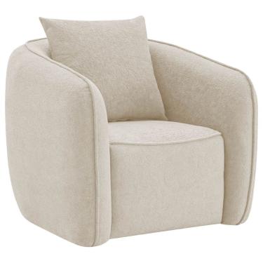 Imagem de Poltrona Decorativa Sala De Estar Recepção Florença Bouclé - Adj DeBege