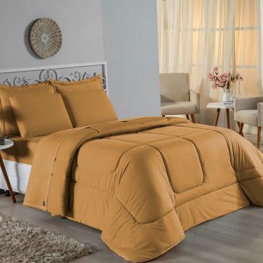 Imagem de Edredom King Nobre 1 Peça Dupla Face 2,50m X 2,90m Malha 100% Algodão - Cobre