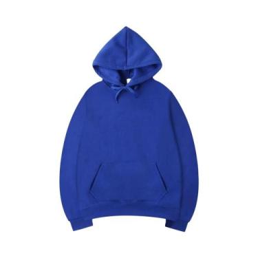 Imagem de Hoodies Oversize Em Cores Sólidas Para Homens E Mulheres, Pullover Cas
