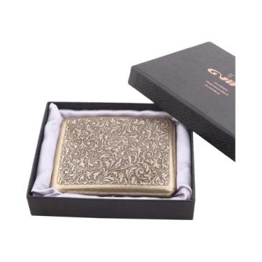 Imagem de Estojo De Metal Vintage Para Cigarros - Capacidade Para 20 Unidades De