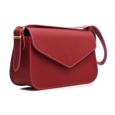 Imagem de Bolsa Feminina Pequena Clutch Alça de Ombro Tiracolo - Labelle, Vermel