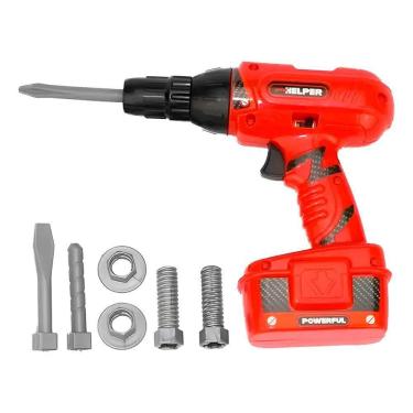 Imagem de Parafusadeira De Brinquedo Infantil Com Acessórios – Kit De Construção Educativo +3 Anos Ferramenta Criança