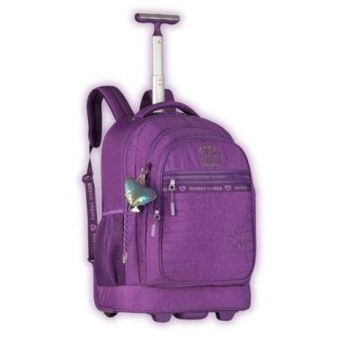 Imagem de Mochila Rebecca Bonbon De Rodinhas Juvenil Escolar Bordo Cor:Lilás, Li