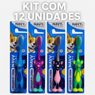 Imagem de Escova Dental Draft Kids Cerdas Macias - KIT 12 unidades - NAVY FRESH