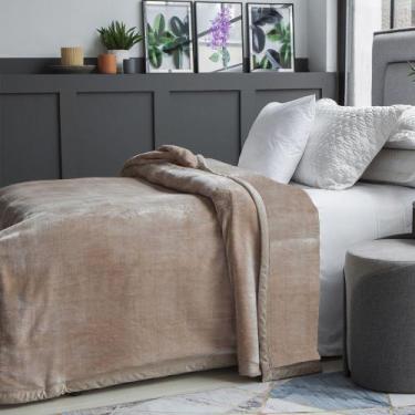 Imagem de Cobertor King Atrium Double Action Alcala Bege Jolitex - IND E COM JOL