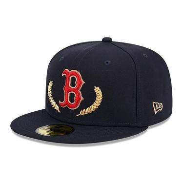 Imagem de Boné New Era Gold Leaf 5950 Boston Red Sox Marinho Masculino-Masculino