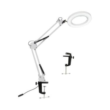 Imagem de Luminária De Mesa Ajustável Com Lente De Aumento 8X/10X, 72 LEDs, Luz 