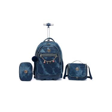 Imagem de Kit Mochila Primicia Rodinha Escolar Reforçada Lancheira Térmica-Unissex