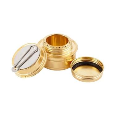 Imagem de Queimador De Álcool Em Latão Eficiente Com Regulador De Chama E Compar