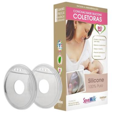 Imagem de Concha Coletora Leite Materno Com Base Em Silicone Alivia Rachadura - 