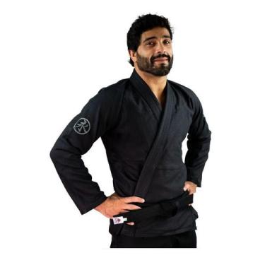 Imagem de Kimono Ultra Light 2.2 Com Calça Rip Stop Preto Jiu Jitsu Keiko, Preto