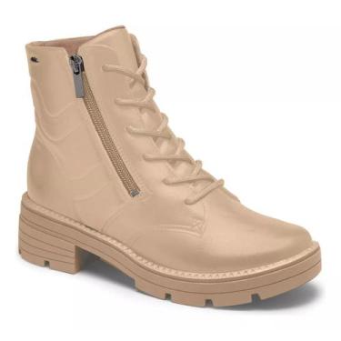 Imagem de Bota Coturno Feminina Dakota Flatform Tratorado Ziper  , 38, Machiato