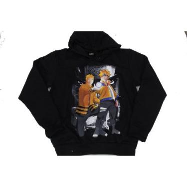 Imagem de Moletom Boruto Blusa de Frio Unissex Preta Anime Naruto HCD506 BRC - B