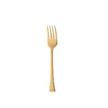 Imagem de Conjunto com 6 garfos aço inox sobremesa berna dourado - WOLFF