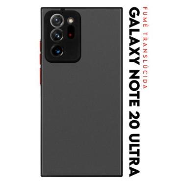 Imagem de Capa Anti Shock Acrílico Translucida Fumê Botões Vermelho para Galaxy 