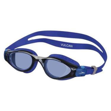 Imagem de Óculos de Natação Speedo Adulto UV Antiembaçante Vulcan - Azul - Único