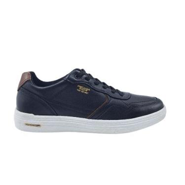Imagem de Sapatenis masculino pegada - 112003 - preto / conhaque / branco - 39, 