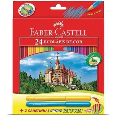 Imagem de Lápis De Cor Faber-Castell 24 Cores + 2 Canetinhas