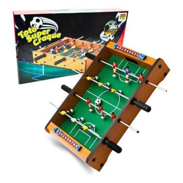 Imagem de Jogo Totó Pebolim Super Craque Mini Mesa De Futebol Portátil - DM TOYS