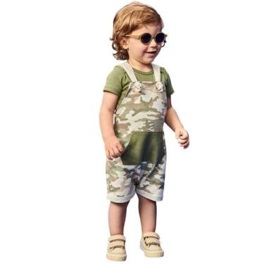 Imagem de Macacão Infantil Masculino Luc.Boo Jardineira e Body Verde, G