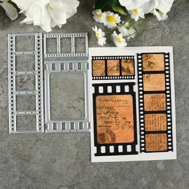 Imagem de Lapoo Matriz de Corte Metálica Tira de Filme 11,4 x 9,1 cm