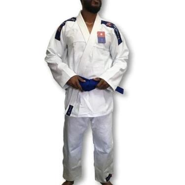 Imagem de Kimono Torah Jiu Jitsu Trançado Flex Branco, Branco, A2